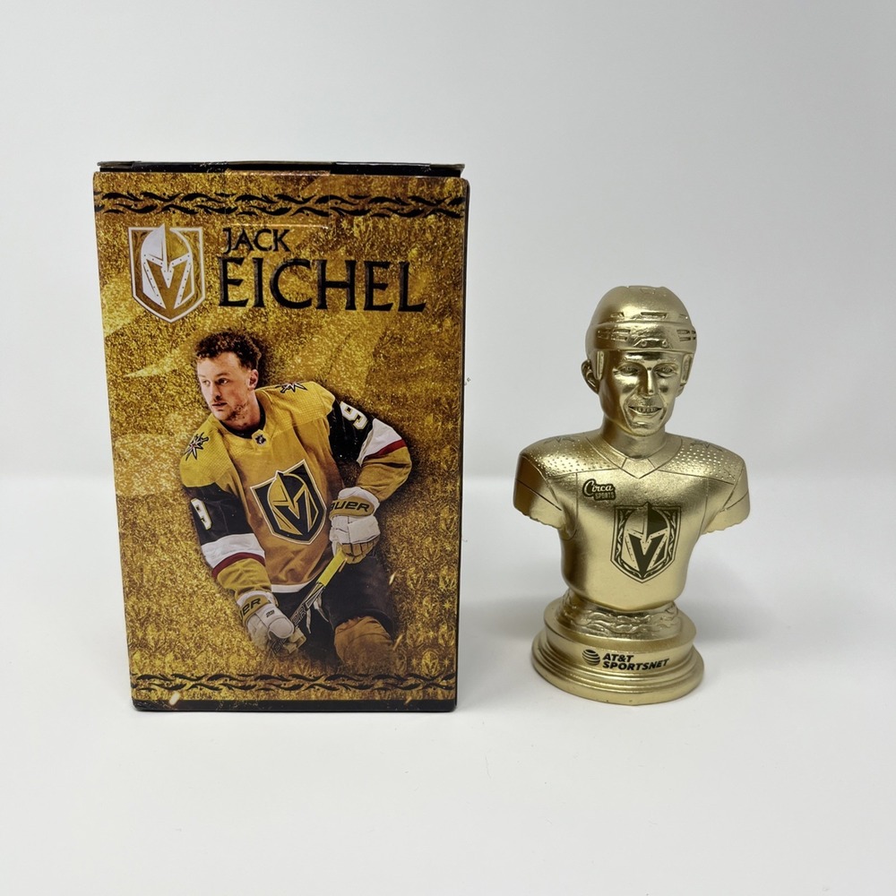 Jack Eichel Vegas Golden Knights NHL Bust Statue The Golden Age Brand New w Box!